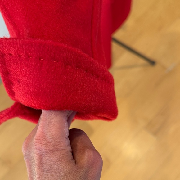 Ellen Tracy Vibrant Red Pea Coat - Picture 2 of 7